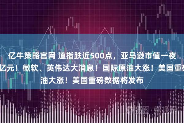 亿牛策略官网 道指跌近500点，亚马逊市值一夜蒸发超7800亿元！微软、英伟达大消息！国际原油大涨！美国重磅数据将发布
