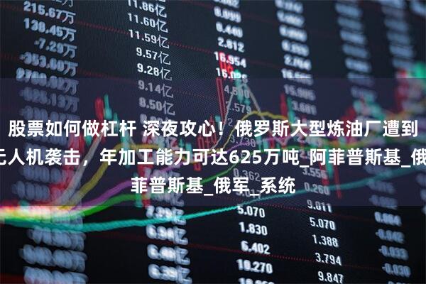 股票如何做杠杆 深夜攻心！俄罗斯大型炼油厂遭到乌克兰无人机袭击，年加工能力可达625万吨_阿菲普斯基_俄军_系统